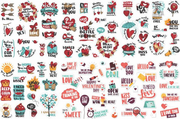 88 Adet Love Aşk Graffiti JDM Araba Modifiye Stickers Motor Bisiklet Laptop Sticker Etiket Çıkartma ürün görseli 1