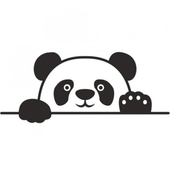 Bagajdan Bakan Panda Sticker Etiket Çıkartma Pc Laptop Araba Oto Motor 20 Cm ürün görseli 1