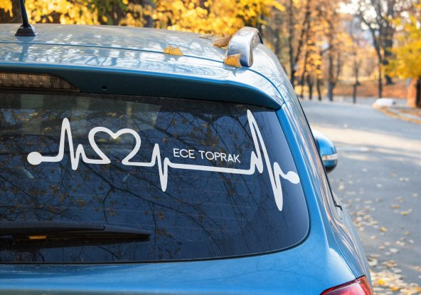Sticker Master SM Kalp Atışı İsme Özel İsim Etiket Motor Çıkartma Bisiklet Oto Araç Pc 30 Cm Beyaz ürün görseli 1