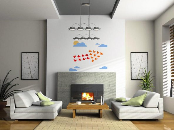 Sticker Masters Ok Şeklinde Kuşlar Sürüsü Duvar Sticker ürün görseli 1