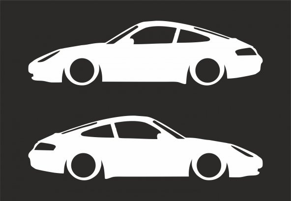 Sticker Masters Porsche 911-996 Carrera Basık Araç Sticker ürün görseli 1