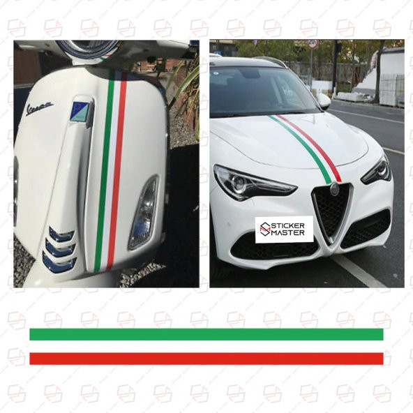 Sticker Master İtalyan Şerit Etiket Çıkartma Oto Motor Araba Ayna 7x70 Cm ürün görseli 1