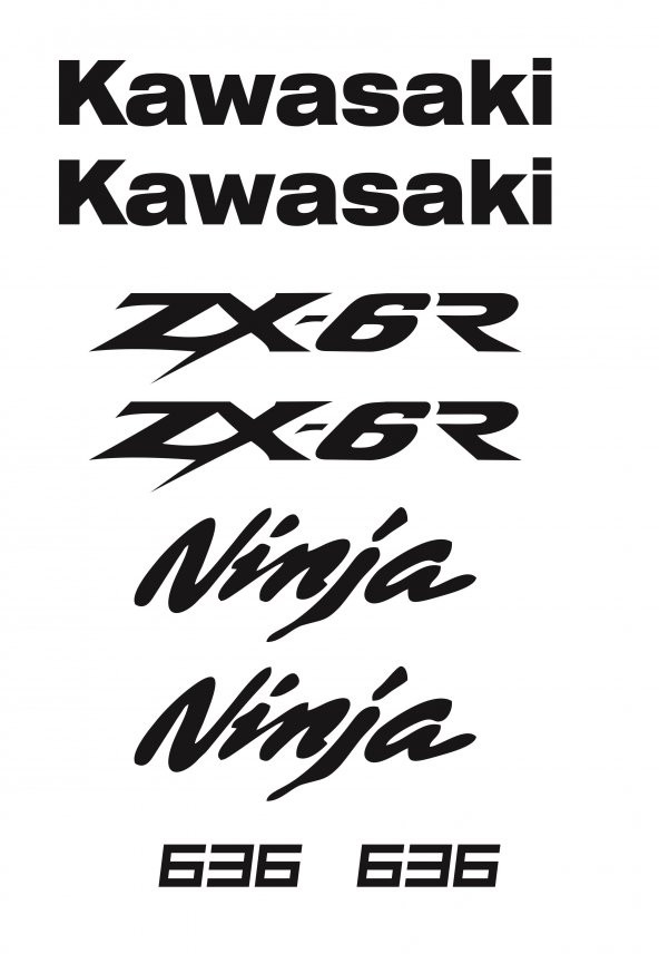 Sticker Masters Kawasaki 636 Sticker Set ürün görseli 1