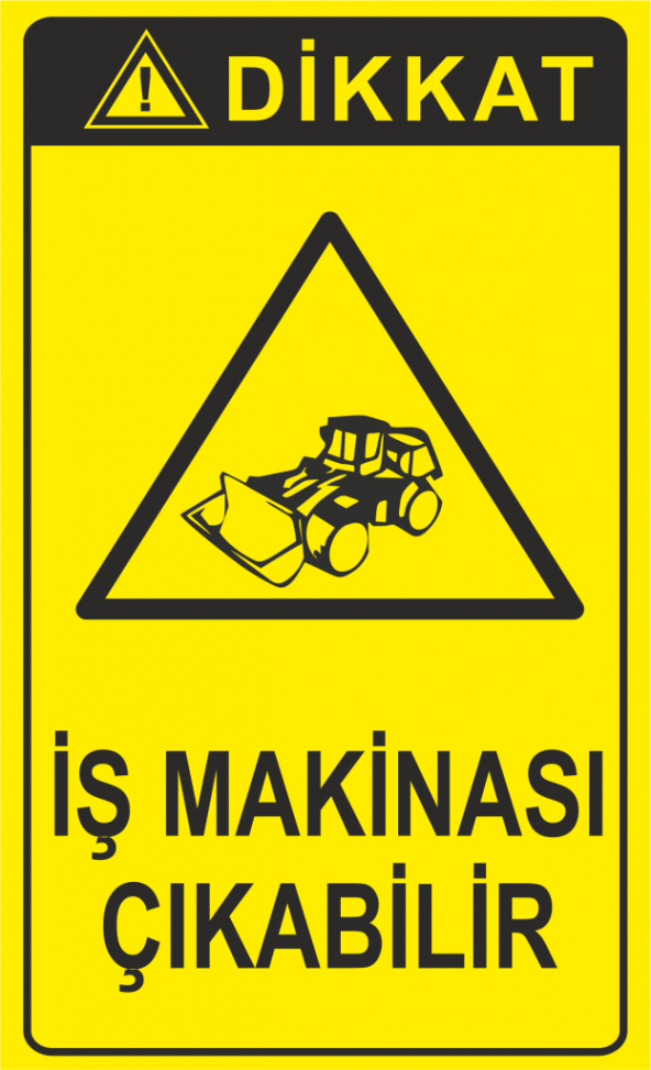 Sticker Masters İş Makinesi Çıkabilir Uyarı Levhası Sticker Etiket ürün görseli 1