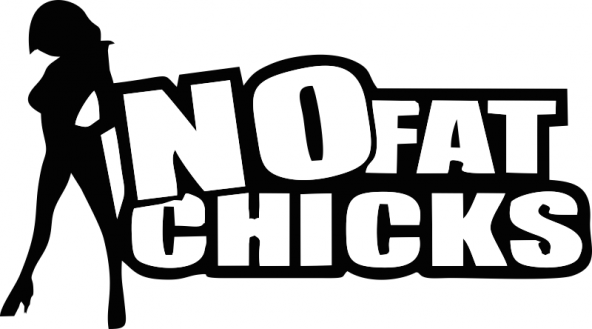 Sticker Masters No Fat Chicks Sticker ürün görseli 1
