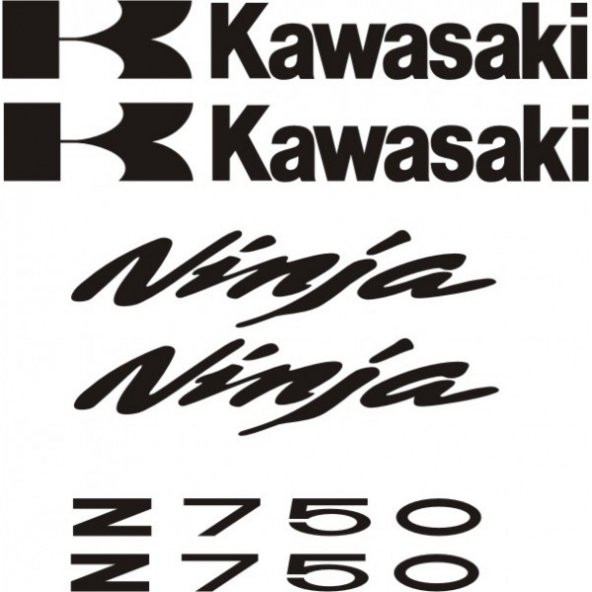 Sticker Masters Kawasaki Z750 Sticker Set-1 ürün görseli 1