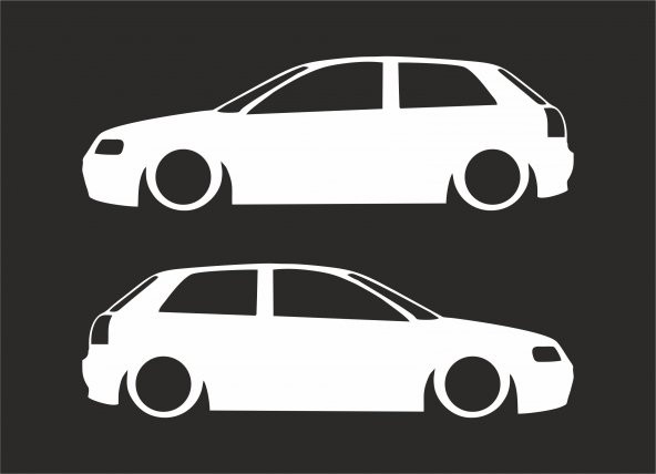 Sticker Masters Audi A3 Basık Araç Sticker ürün görseli 1