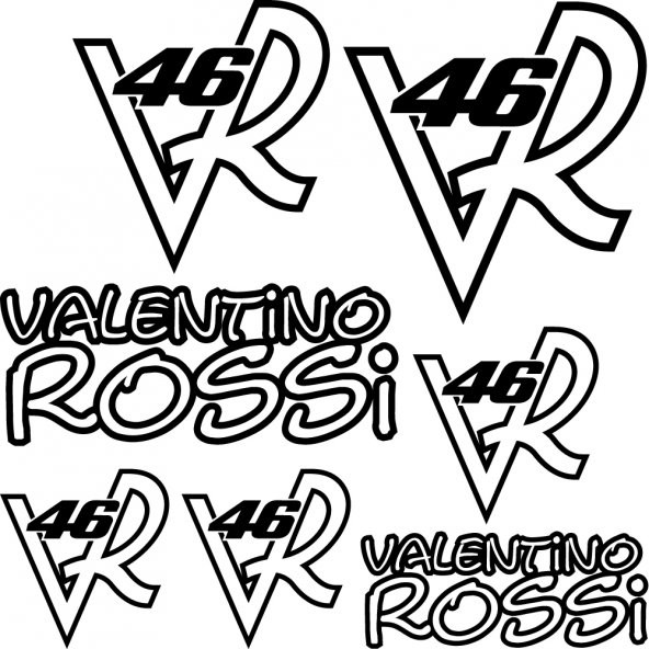 Sticker Masters Valentino Rossi 46 Sponsor Set Sticker ürün görseli 1