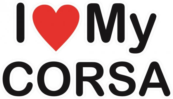 Sticker Masters I Love My Corsa Sticker ürün görseli 1