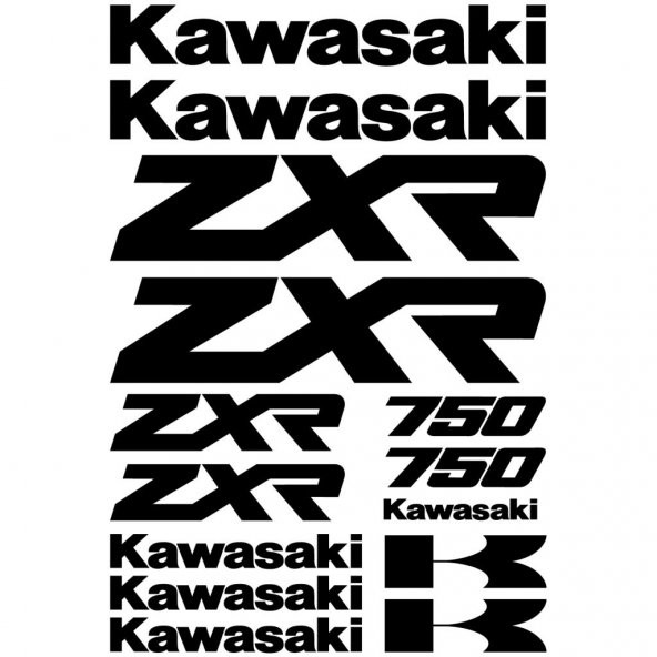 Sticker Masters Kawasaki Zxr 750 Sticker Set ürün görseli 1