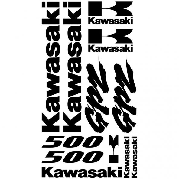 Sticker Masters Kawasaki GPZ 500 Sticker Set ürün görseli 1