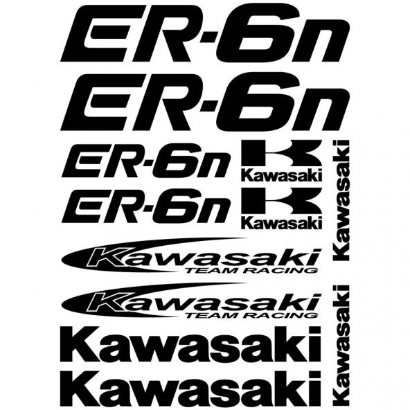 Sticker Masters Kawasaki ER-6n Sticker Set ürün görseli 1