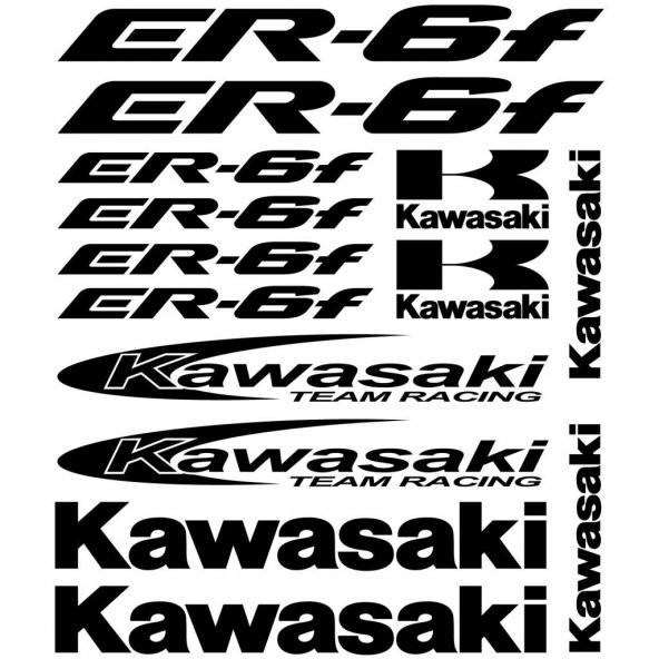 Sticker Masters Kawasaki ER-6f Sticker Set ürün görseli 1