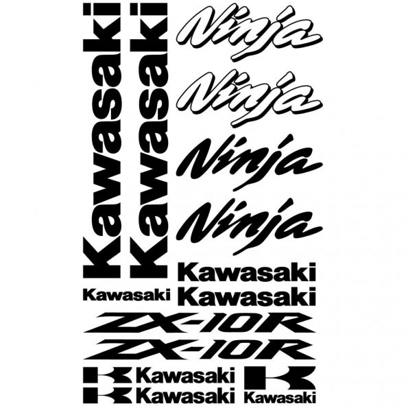 Sticker Masters Kawasaki Ninja ZX-10r Sticker Set ürün görseli 1