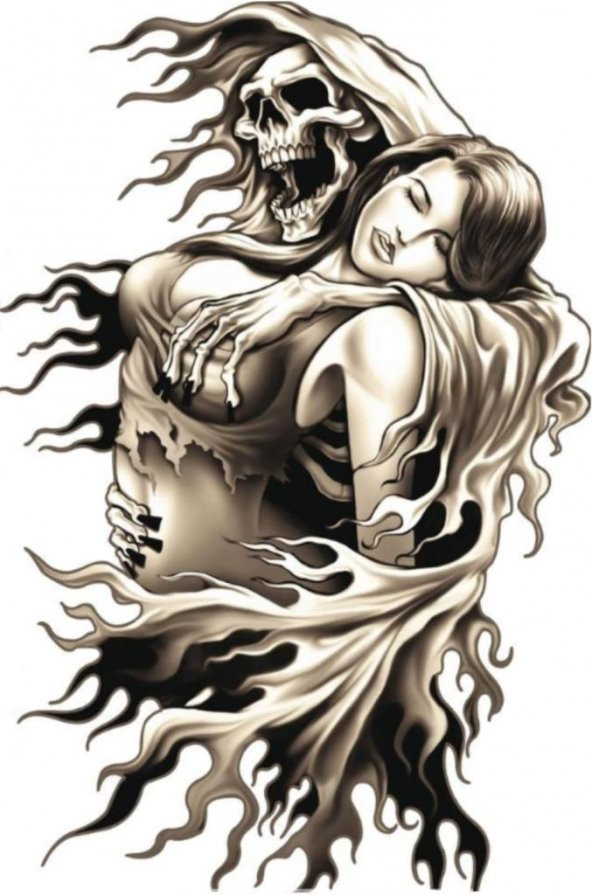 Sticker Masters Skull And Women Sticker ürün görseli 1