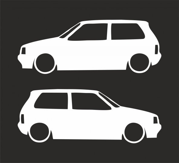 Sticker Masters Fiat Uno Basık Araç Sticker ürün görseli 1