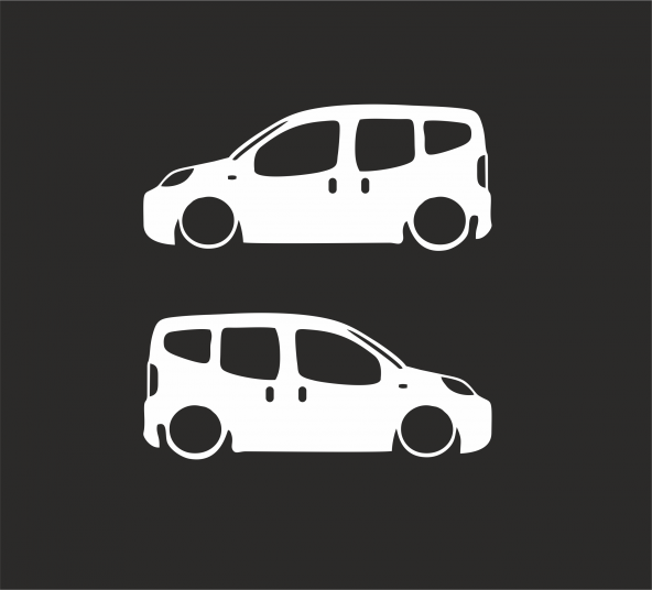 Sticker Masters Peugeot Bipper Basık Araç Sticker ürün görseli 1