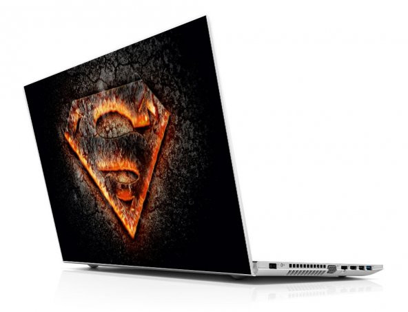 Sticker Masters Superman Flame Logo 3D Laptop Sticker ürün görseli 1