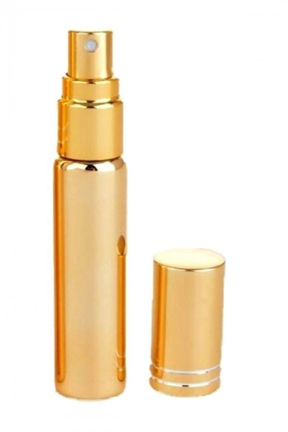 Cep Parfüm Ve Kolonya Şişesi Doldurulabilir Boş Şişe Gold Renk 10 ml Sprey  Parfüm Şişesi ürün görseli 1
