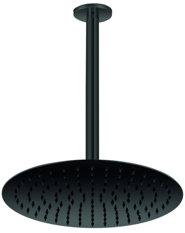Gpd Ankastre Duş Başlığı Oval Slim Metal 30 Cm Siyah ADS22-S ürün görseli 1