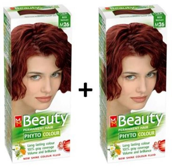 MM Beauty Bitkisel Saç Boyası Kadife Kızıl M26 - 2 ADET ürün görseli 1