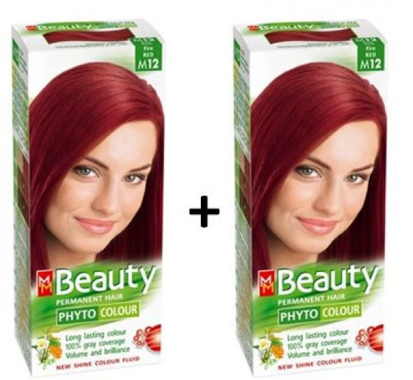 Beauty Bitkisel Saç Boyası M12 (Ateş Kızılı)- 2 ADET ürün görseli 1
