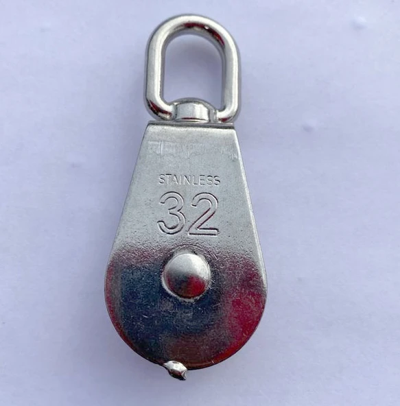 PASLANMAZ KROM TEKLİ MAKARA 32mm - Resim 3