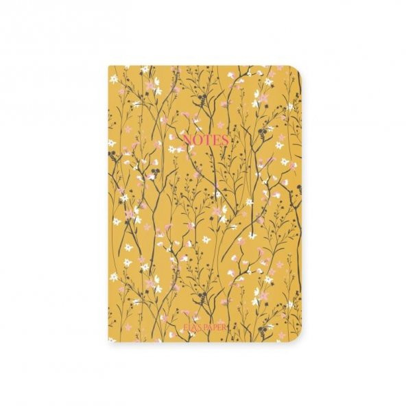 İnce Kapak Çizgili Defter Flora Hardal ürün görseli 1