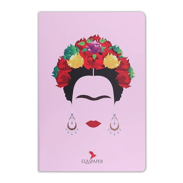 Frida Kahlo Baskılı İnce Kapak Çizgisiz Defter ürün görseli 1