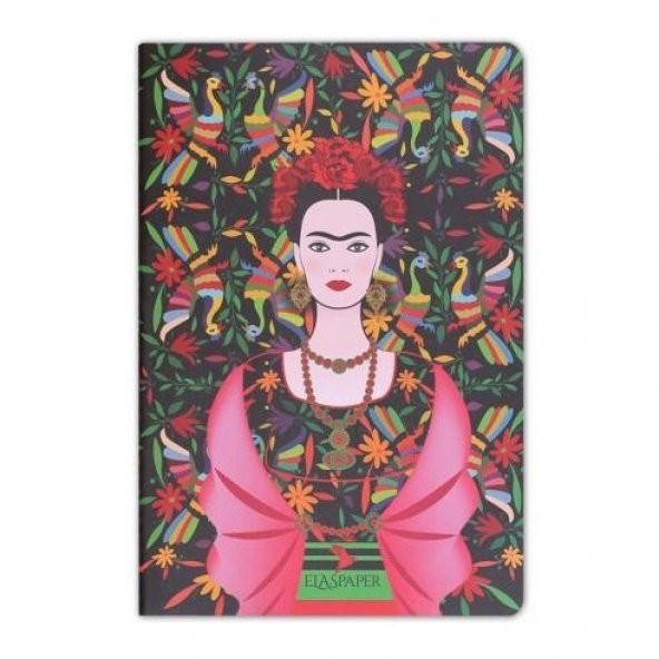 Frida Kahlo Walpaper Baskılı İnce Kapak Çizgisiz Defter ürün görseli 1