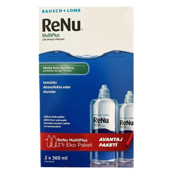 Renu Multiplus Çok Amaçlı Solüsyon 2 x 360 ml ürün görseli 1