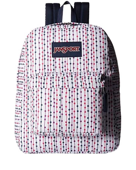 Jansport Superbreak Renkli Noktalı Sırt Çantası Beyaz ürün görseli 1