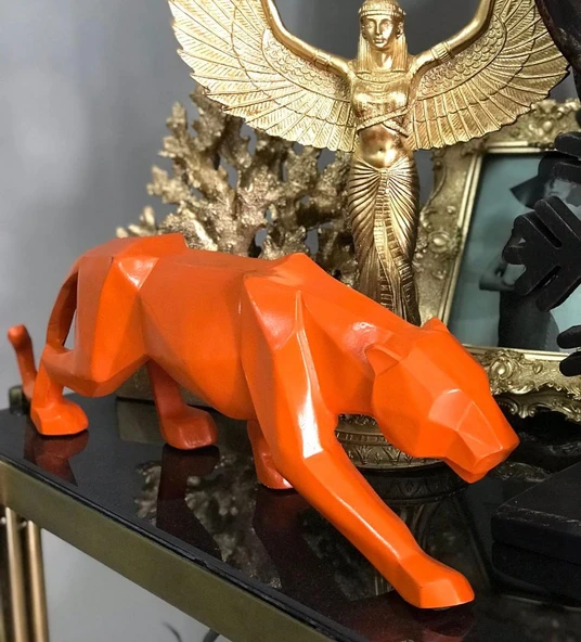 Dekoratif kübik leopar biblo - Resim 3