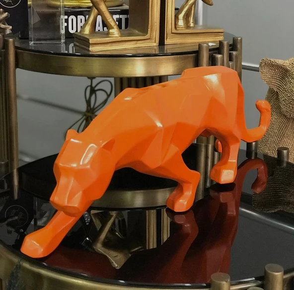 Dekoratif kübik leopar biblo - Resim 5