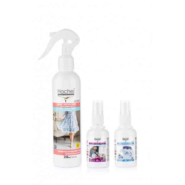 Hochei PAKET-6 Antistatik Sprey-Ütüsüz Ütü-İpeksi Kolay Ütü Spreyi 3' lü ürün seti ( 250ml-70ml-70ml ) ürün görseli 1
