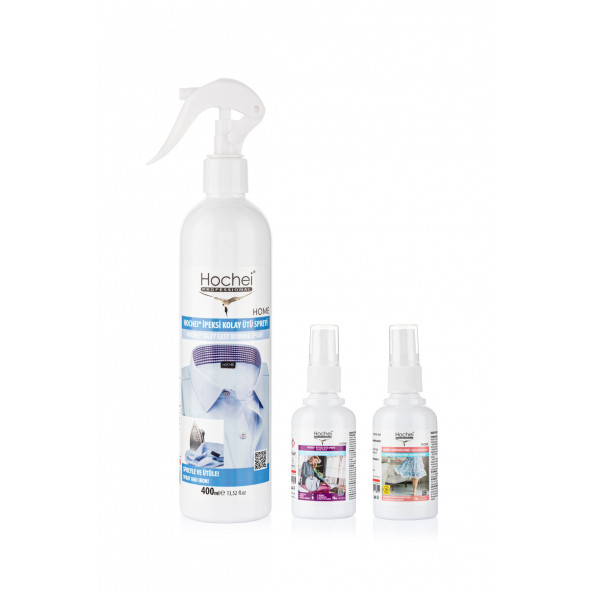 Hochei PAKET-7 İpeksi Kolay Ütü-Ütüsüz Ütü-Antistatik Sprey 3'lü ürün seti ( 250ml-70ml-70ml ) ürün görseli 1