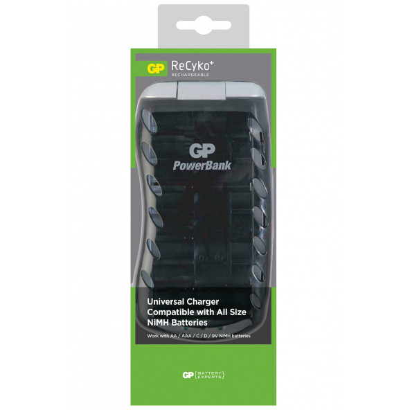 GP PB19 Universal Şarj Cihazı AA AAA C D 9V Ni-MH Piller için ürün görseli 1