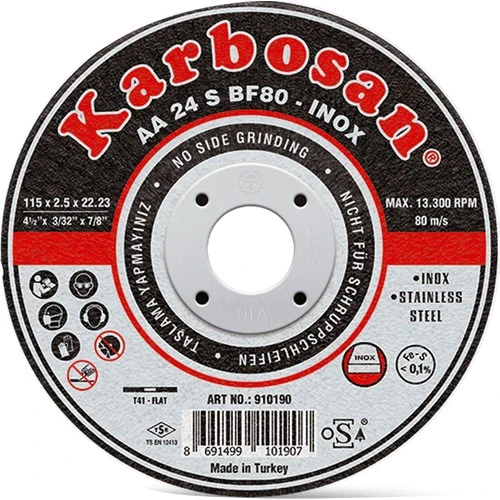 Karbosan Inox Metal Kesici Ince Taş 115 Mm Kesici 5Li ürün görseli 1