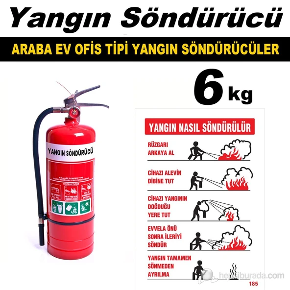 Yangın Söndürme Cihazı Ev Ve Ofis Tipi 6 Kg 40097 ürün görseli 1