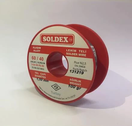 SOLDEX 1.00 MM 100 GR.LEHİM ATMA TELİ - Resim 3