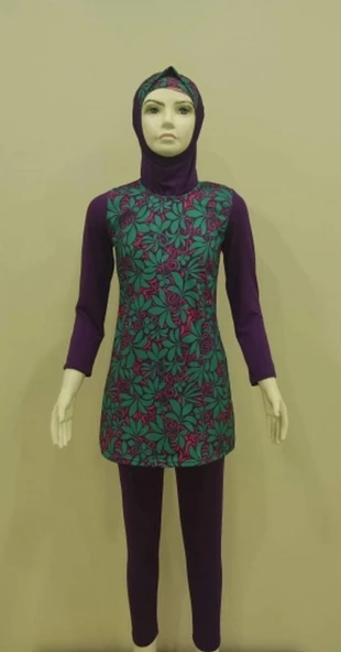 Argisa Kız Çocuk Uzun Kol Taytlı Tam Kapalı Tesettür Mayo 4540 ürün görseli 1