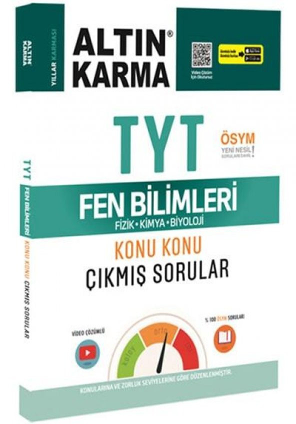 Altın Karma TYT Fen Bilimleri Konu Konu Çıkmış Sorular (Kolay-Orta-Zor) ürün görseli 1
