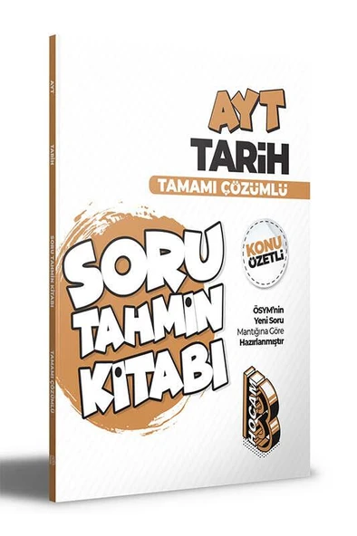 2022 AYT Tarih Konu Özetli ve Tamamı Çözümlü Soru Tahmin Kitabı Benim Hocam Yayınları ürün görseli 1