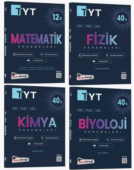 Kafadengi 2025 Tyt Matematik Fizik Kimya Biyoloji Deneme Seti ürün görseli 1