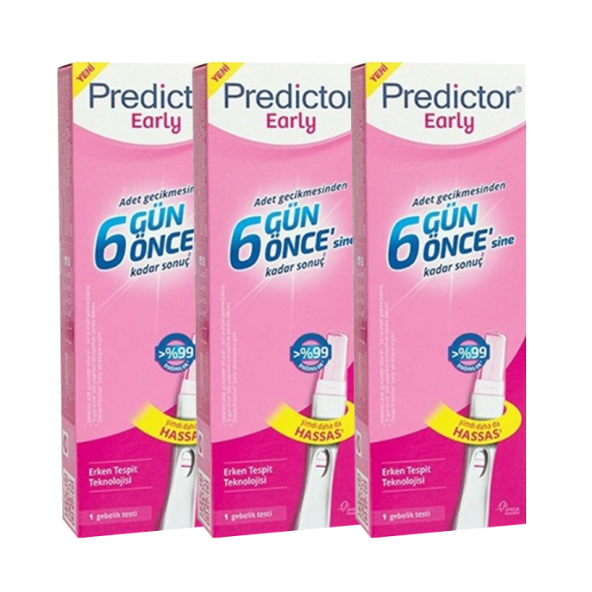 Predictor Early Erken Gebelik Testi 3'lü Paket ürün görseli 1
