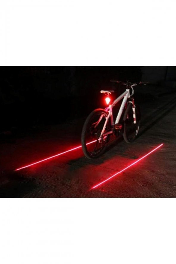 Bisiklet Lazer Güvenlik Şeriti Led Stop Lambası ürün görseli 1