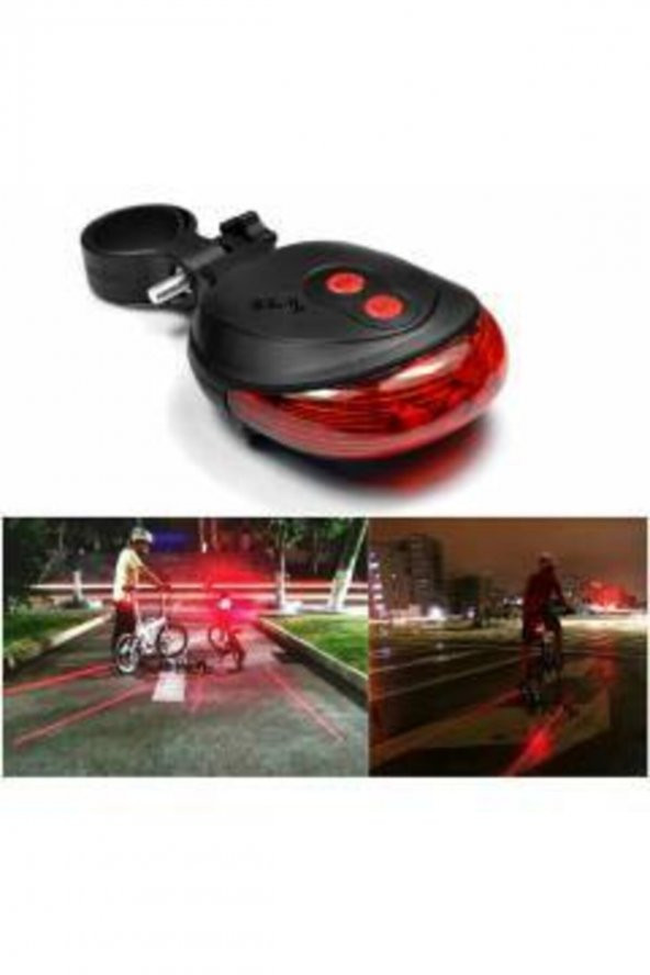 Led Bisiklet Işığı Arka Kuyruk Işığı Led Işıklı Lazer Stop Lambas ürün görseli 1