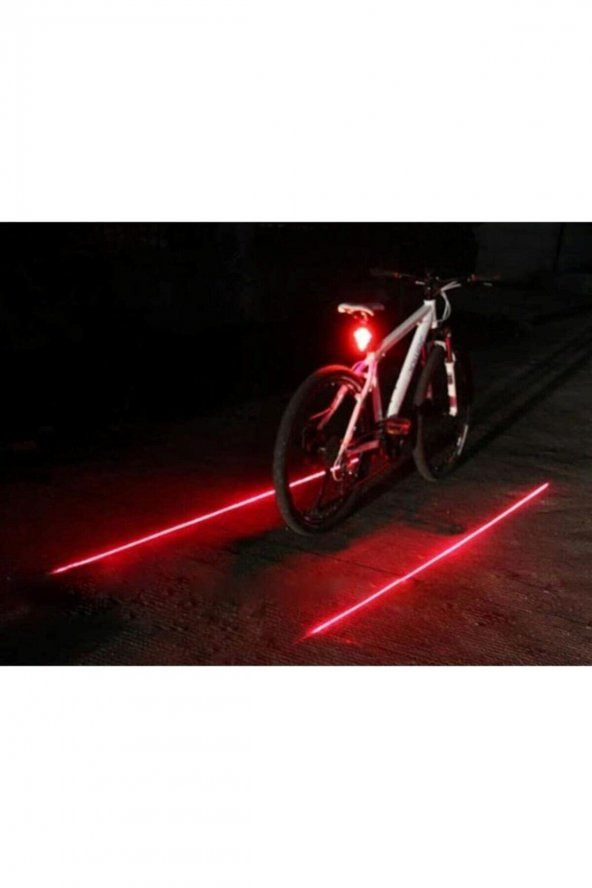 Bisiklet Lazer Güvenlik Şeriti Led Stop Lambası 7 Fonksiyon 5 Led ürün görseli 1