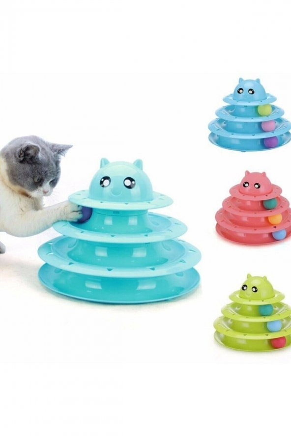 3 Katlı Kedi Oyuncağı - Resim 2