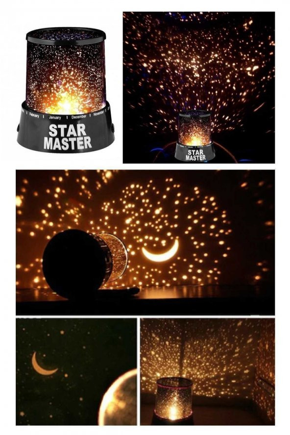 Renkli Yıldızlı Gökyüzü Projeksiyon Gece Lambası Star Master ürün görseli 1